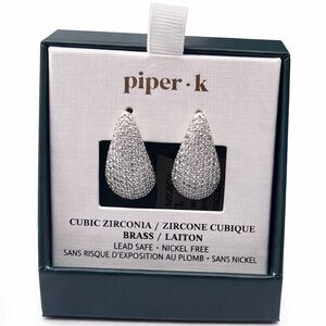 Piper K Cubic Zirconia Teardrop Earrings